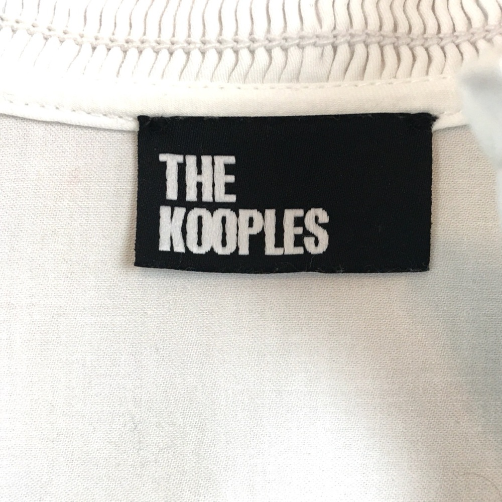 The Kooples Paris White Mini Dress With Broderie Anglaise Long Sleeve Size 2 - Picture 10 of 12
